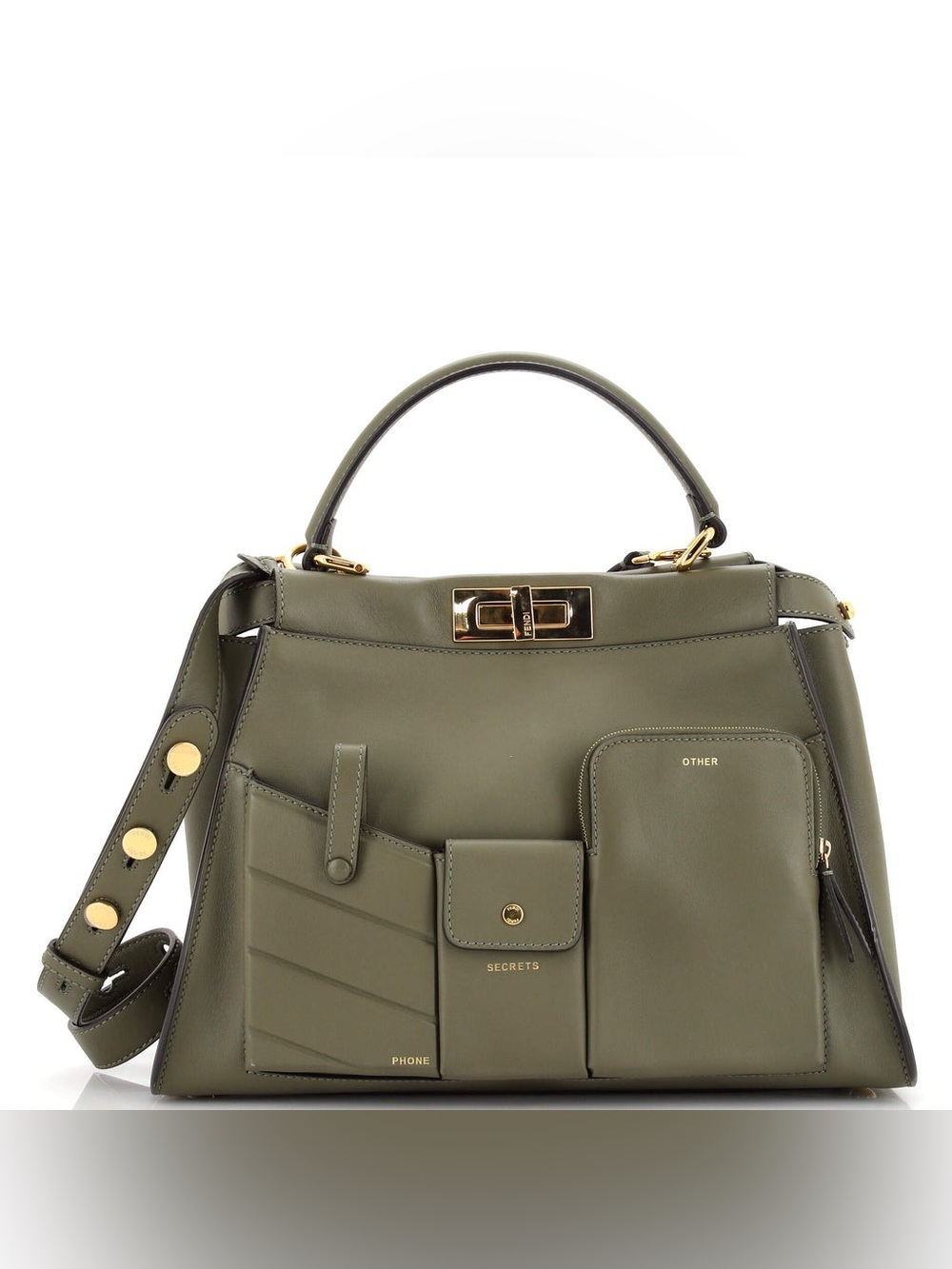 Authentic - Fendi โ Large utility olive green Peekaboo